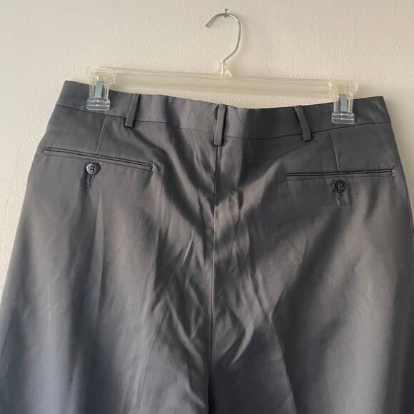 Alexander Julian Colours Gray Twill Dress Pant with Cuffs & Pleats - Size 36X 32 - Picture 4 of 8